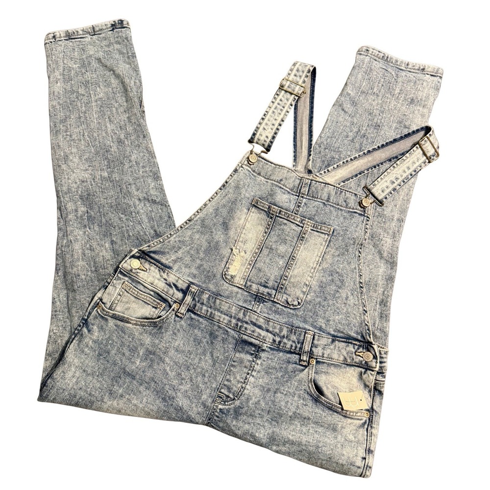 Maurices‎ Women's Overalls Size 14 Reg Distressed Boyfriend Jeans NWT
